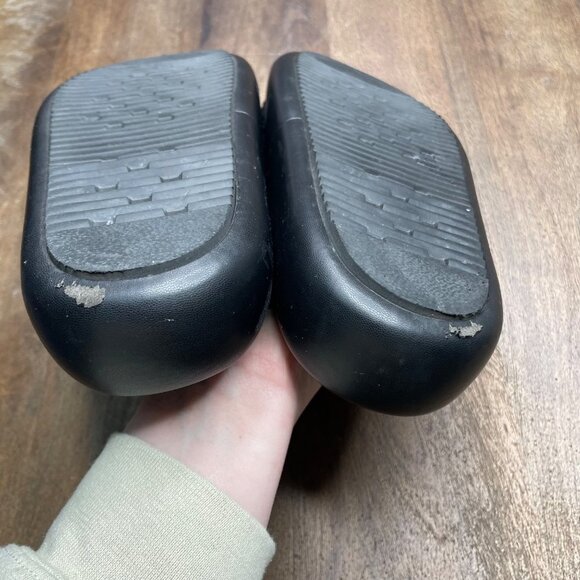 ROAM Black Fuzzy Magic Moon Mule Size 8 Faux Shearling - Picture 10 of 11